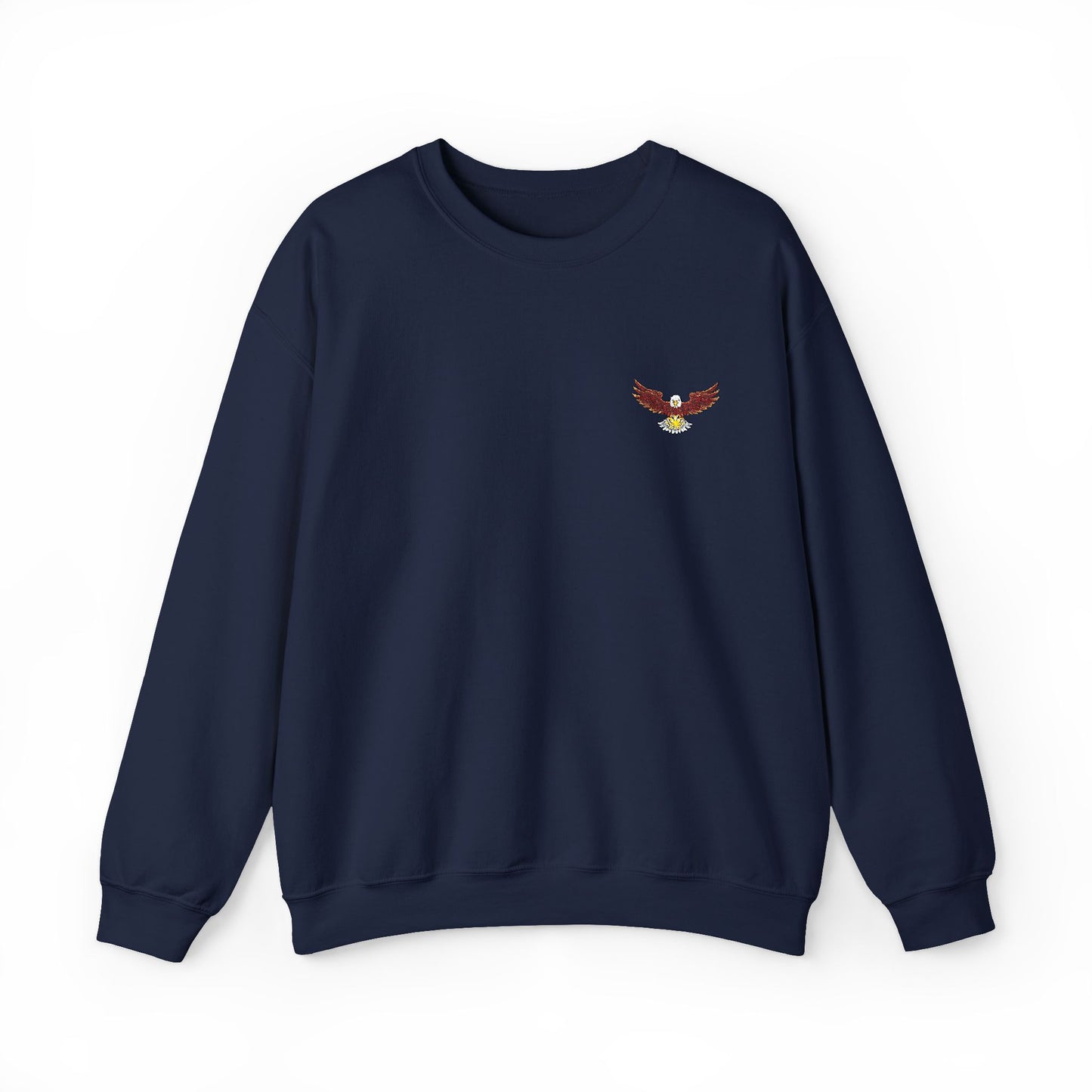 Stylish Eagle Embroidered Unisex Crewneck Sweatshirt