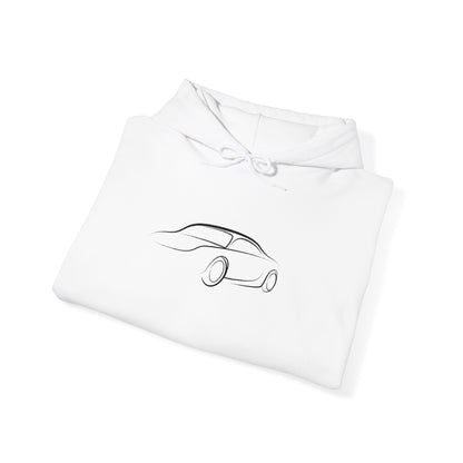 Stylish Car Illustration Hoodie, Unisex Sweatshirt