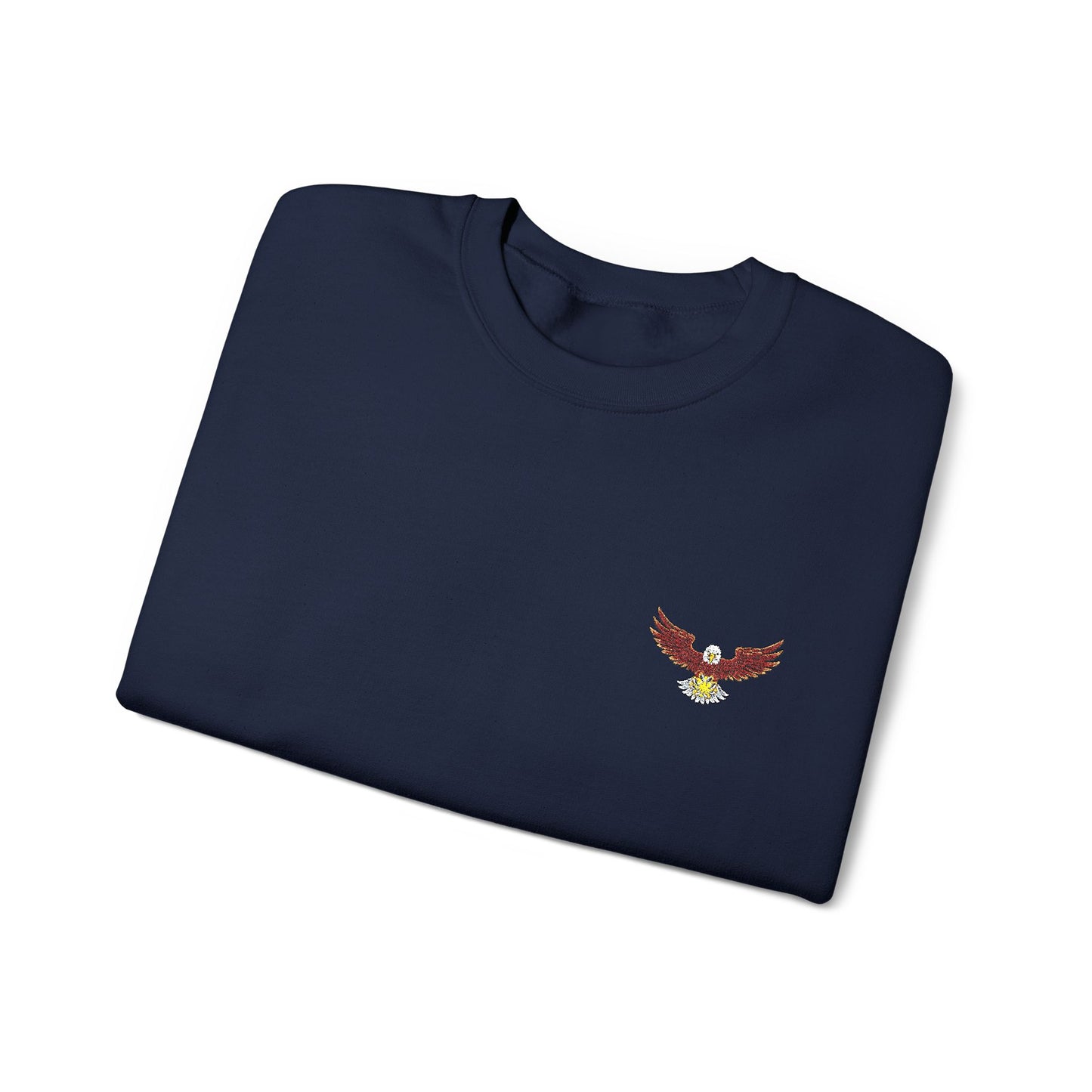 Stylish Eagle Embroidered Unisex Crewneck Sweatshirt