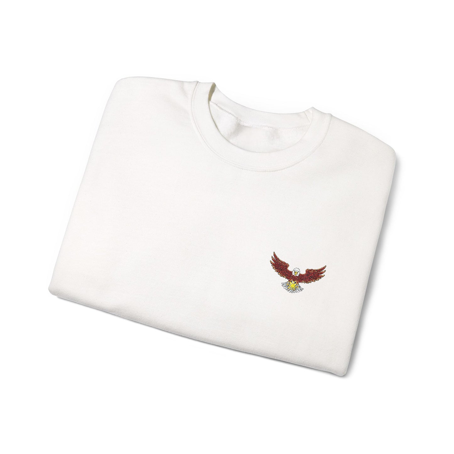 Stylish Eagle Embroidered Unisex Crewneck Sweatshirt