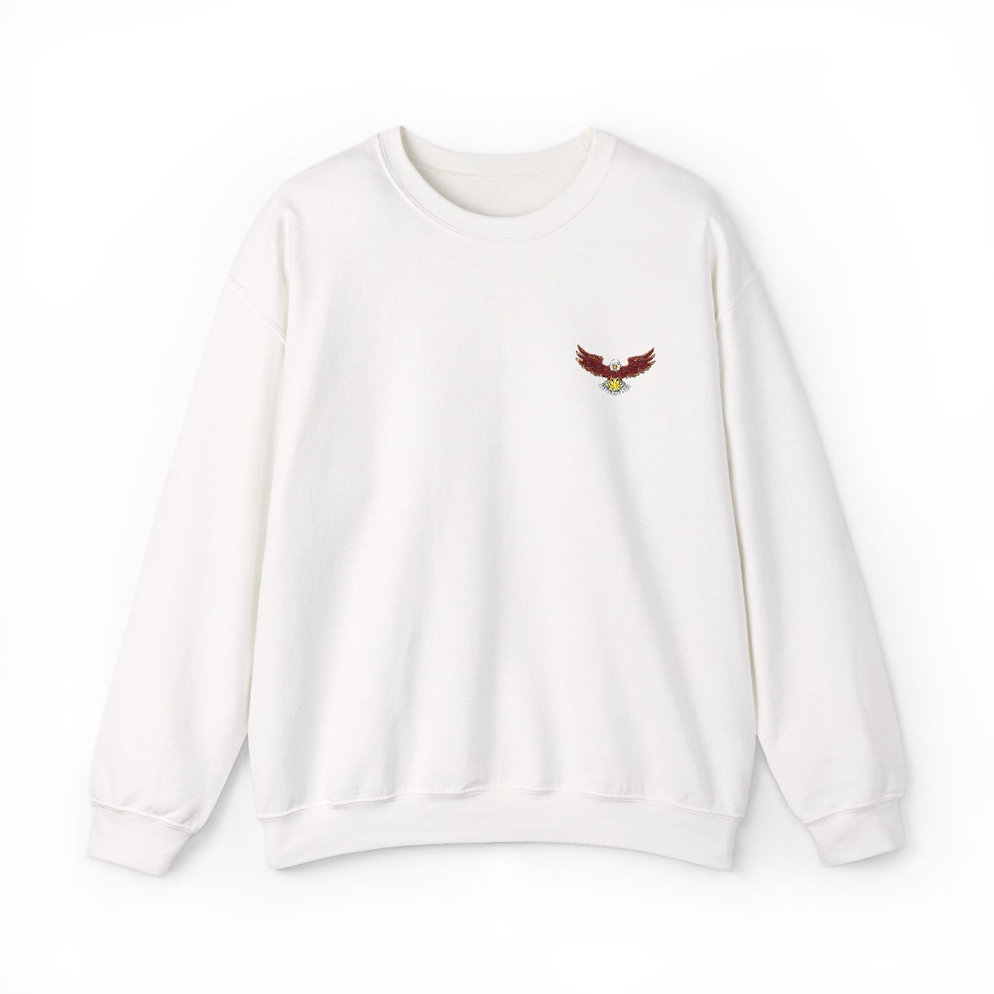 Stylish Eagle Embroidered Unisex Crewneck Sweatshirt