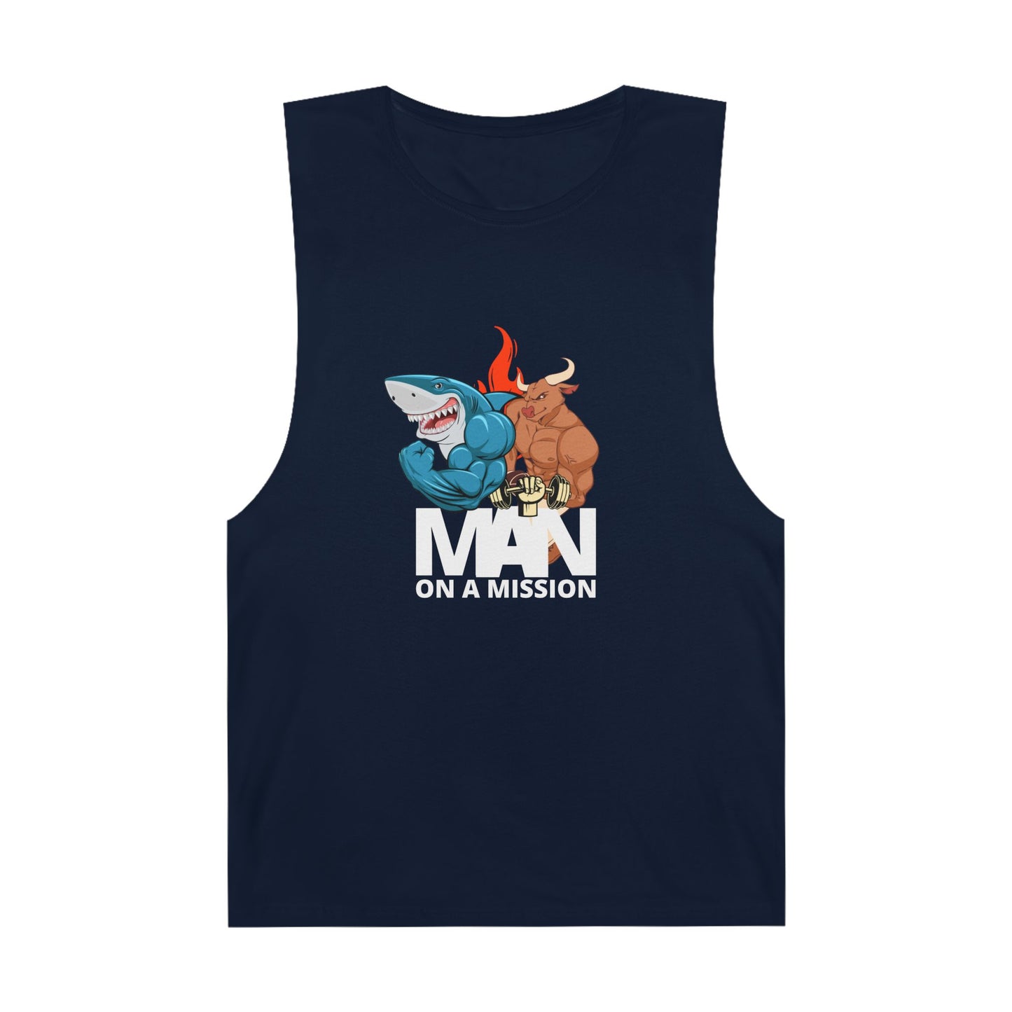 Funny Unisex Tank Top - 'Man on a Mission' Graphic
