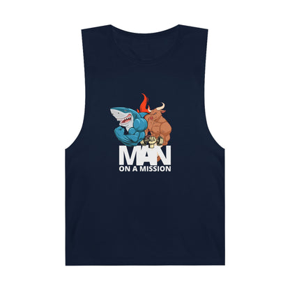 Funny Unisex Tank Top - 'Man on a Mission' Graphic