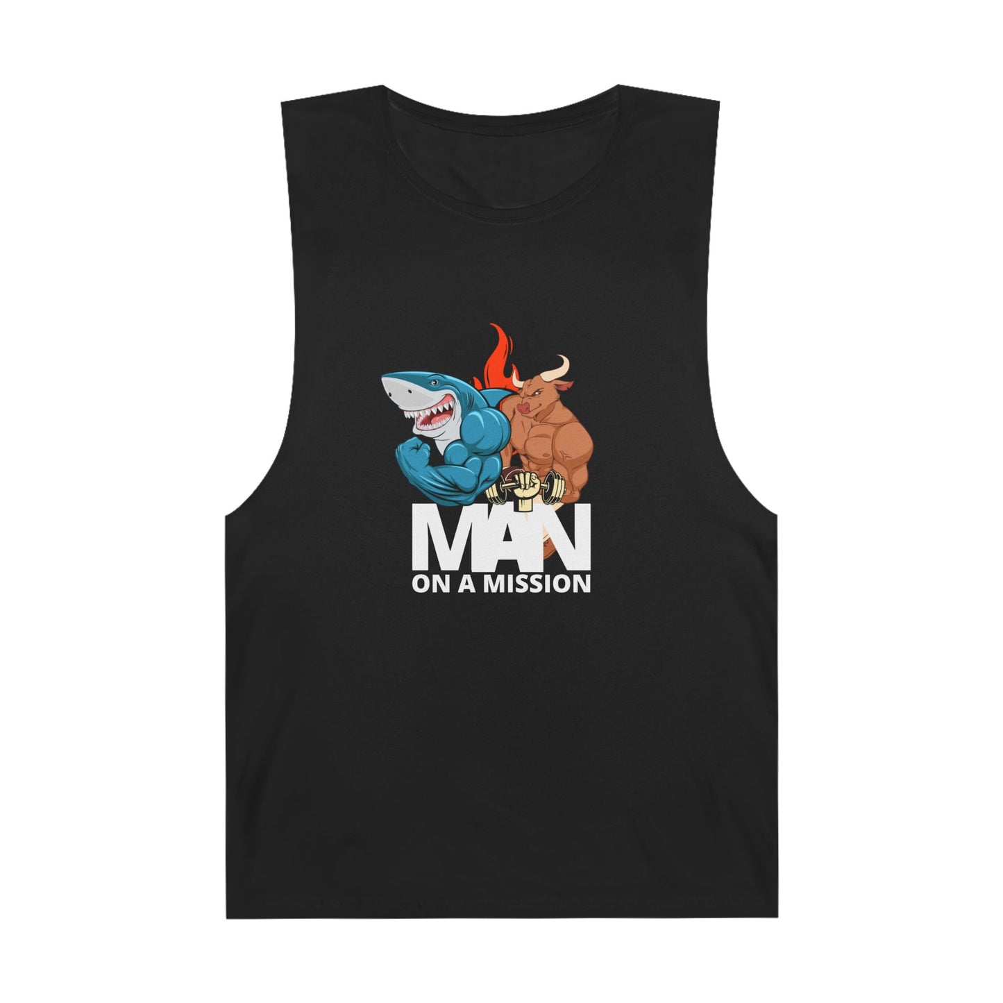 Funny Unisex Tank Top - 'Man on a Mission' Graphic