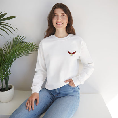 Stylish Eagle Embroidered Unisex Crewneck Sweatshirt