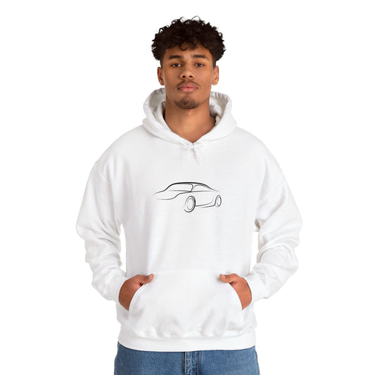 Stylish Car Illustration Hoodie, Unisex Sweatshirt